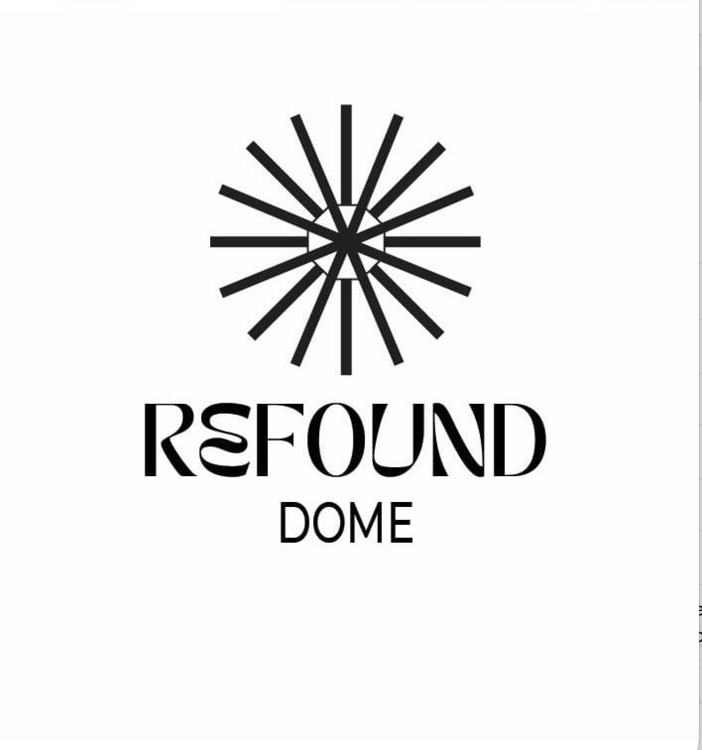 Refound Dome original sunburst logo